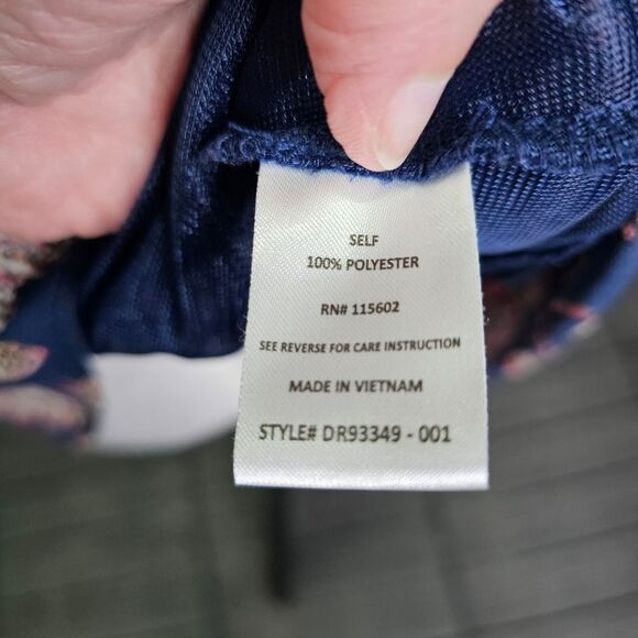 Lush Blue and Pink Paisley Shift Dress Size Small - Picture 8 of 11